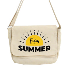 Word Pattern Crossbody Bag Large Capacity Shoulder Messenger for Women
