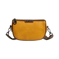 Women's Leather Crossbody Bag with Wide Strap
