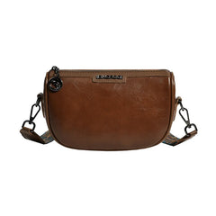 Women's Leather Crossbody Bag with Wide Strap