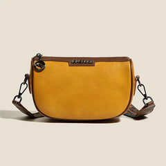 Women's Leather Crossbody Bag with Wide Strap