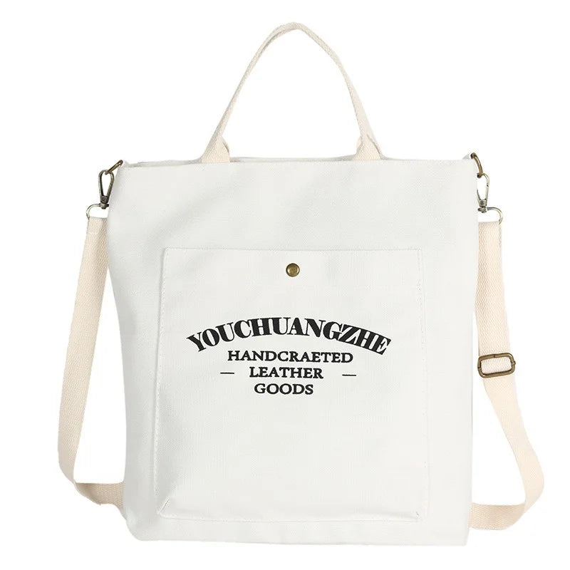 Canvas Crossbody Bags for Women Letters Casual School Shoulder
