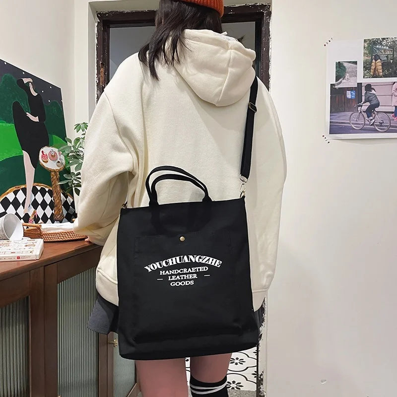 Canvas Crossbody Bags for Women Letters Casual School Shoulder