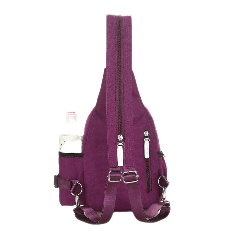 Nylon Chest Pack Crossbody Bag for Women