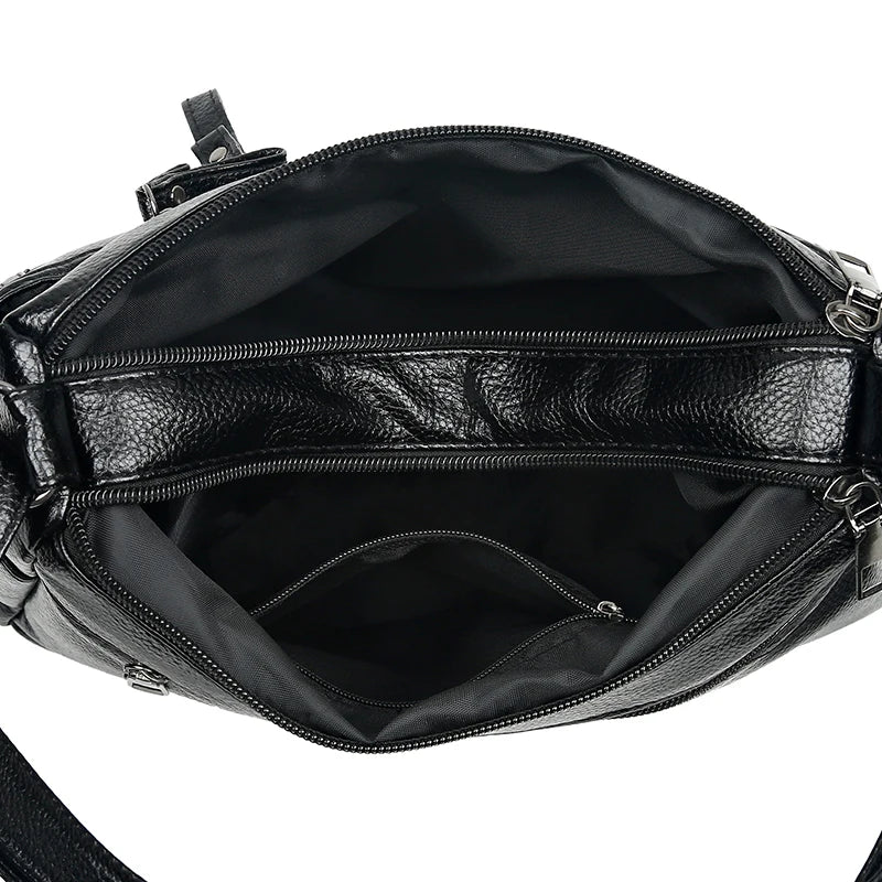 Large Capacity Crossbody Bag Soft Shoulder Travel Handbag Vintage Sac