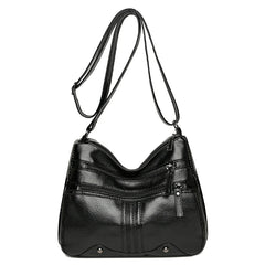 Large Capacity Crossbody Bag Soft Shoulder Travel Handbag Vintage Sac
