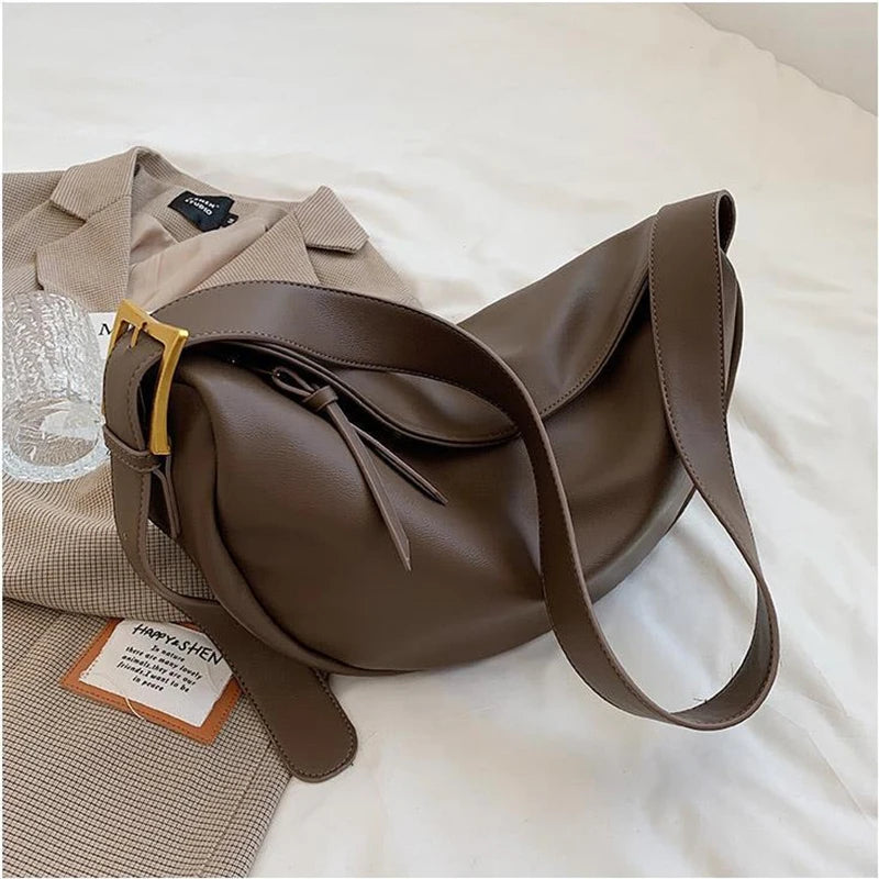 Large Capacity Crossbody Bag for Women Soft Shoulder Bag Casual Travel Hobos Bag