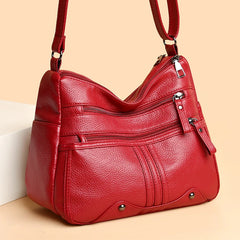 Large Capacity Crossbody Bag Soft Shoulder Travel Handbag Vintage Sac