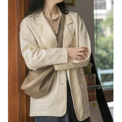 Large Capacity Crossbody Bag for Women Solid Soft Shoulder Hobos Bag