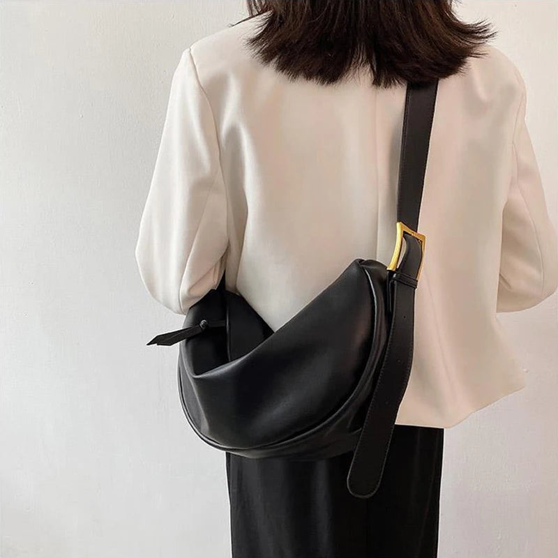 Large Capacity Crossbody Bag Soft Shoulder Hobos Bag Vintage Sac