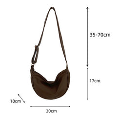 Large Capacity Crossbody Bag for Women Solid Soft Shoulder Hobos Bag