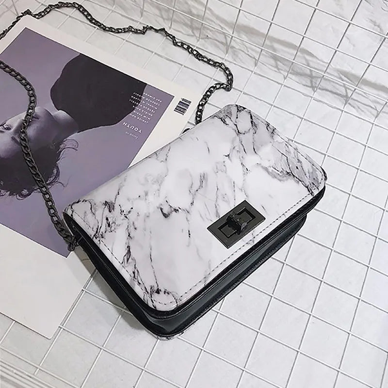 Crossbody Bag for Women Marble Pattern Shoulder Bag