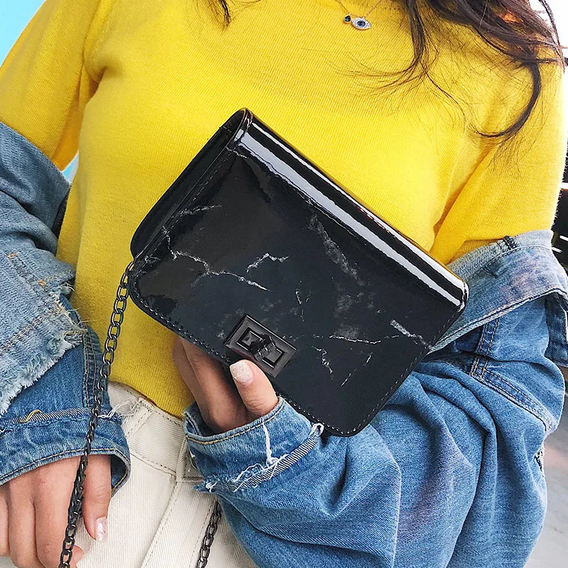 Crossbody Bag for Women Marble Pattern Shoulder Bag
