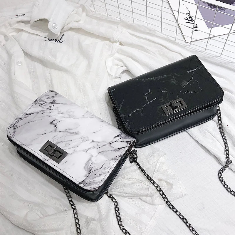 Crossbody Bag for Women Marble Pattern Shoulder Bag