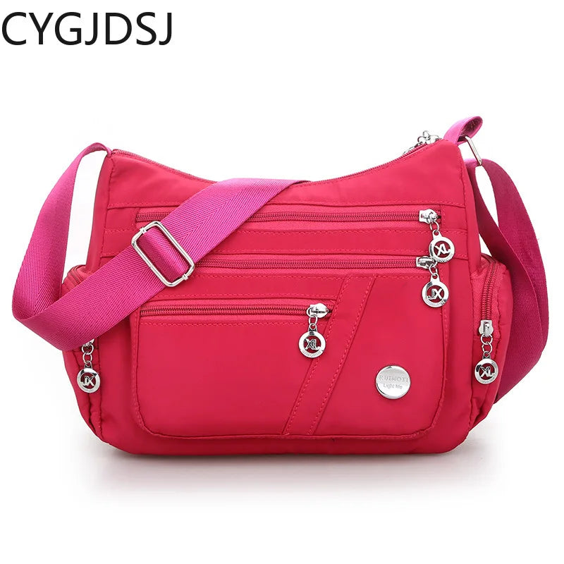 Nylon Crossbody Bag for Women - Office Shoulder Bag