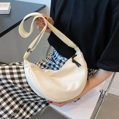 Women's Canvas Sling Bag Hobos Chest Bag Students Shoulder Bag