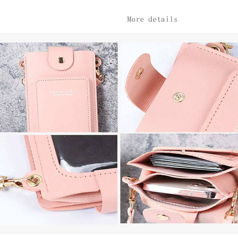 Crossbody Mobile Phone Cover Women Bag Universal Model Organizer Cell Pocket