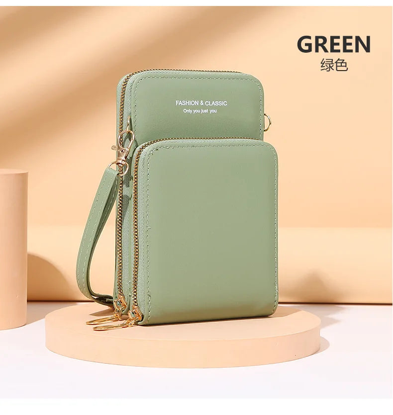 Women's Crossbody Wallet Shoulder Bag Long Purse Cell Phone Pocket