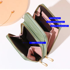 Women's Crossbody Wallet Shoulder Bag Long Purse Cell Phone Pocket