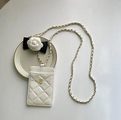 Crossbody Phone Bag Women Small Shoulder Leather Chain Flower