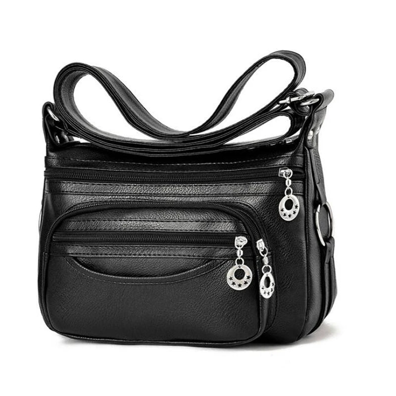 Crossbody Bag PU Leather Vintage Shoulder Bag for Women