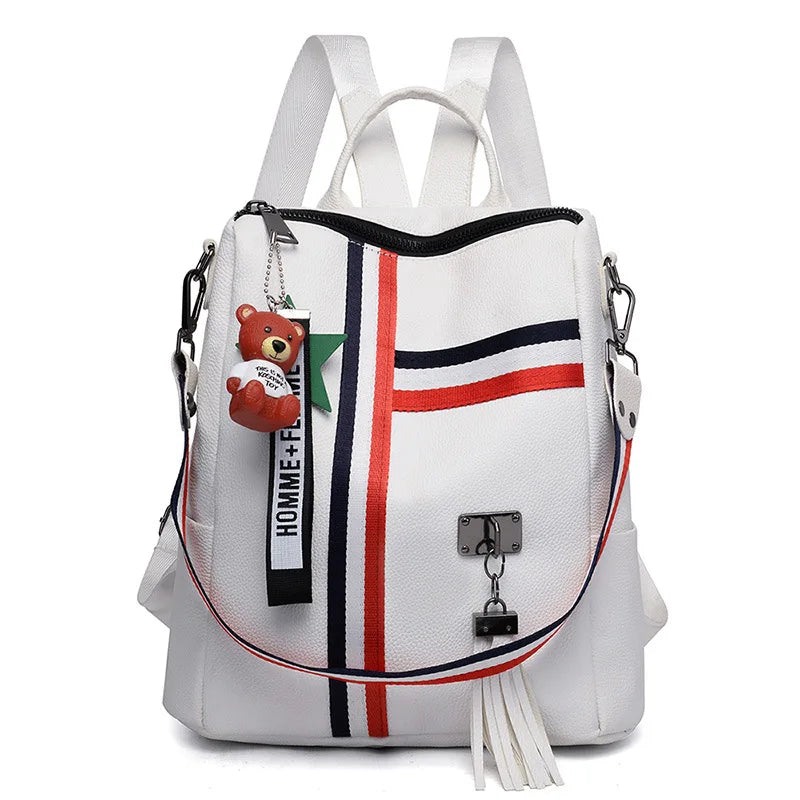 Crossten Women Backpack Causal High Female Shoulder Bag PU Leather Backpacks
