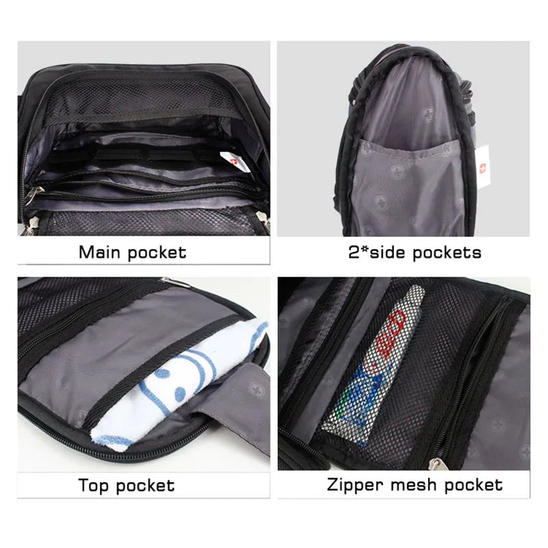 Crossten Hanging Travel Toiletry Bag Men Women Makeup Organizer