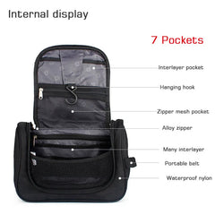 Crossten Hanging Travel Toiletry Bag Men Women Makeup Organizer