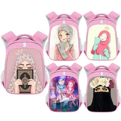 Crown Hijab Face Eyes Backpack for Muslim Gril