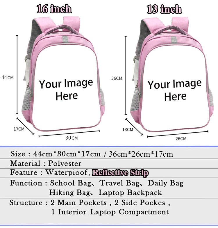 Crown Hijab Face Eyes Backpack for Muslim Gril
