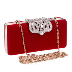 Crown Rhinestones Evening Bag Diamonds Clutch Wallet Shoulder Chain Bag