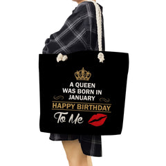 King Queen Shoulder Bag Eco Reusable Shopping Tote Bag