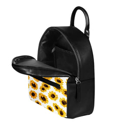 Cumagical High Arrival Sunflower Leather Backpack Small Mini Shoulder Bag