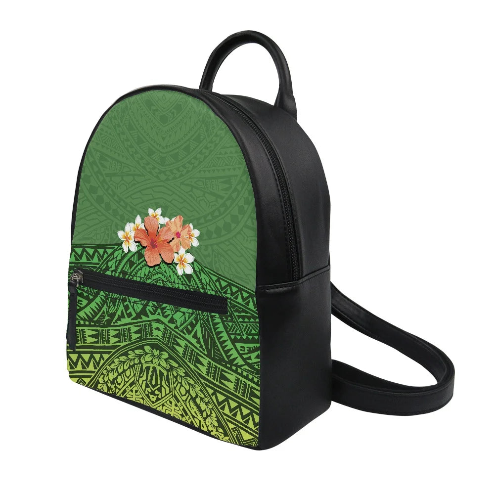 Polynesian Hawaiian Tribal Women Small Backpack Street Bags Fancy Bag For Ladies