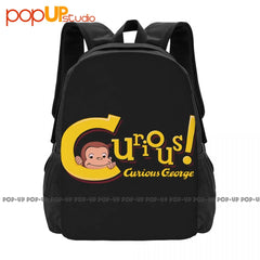 Curious George Backpack Large Capacity Gym Tote Bag