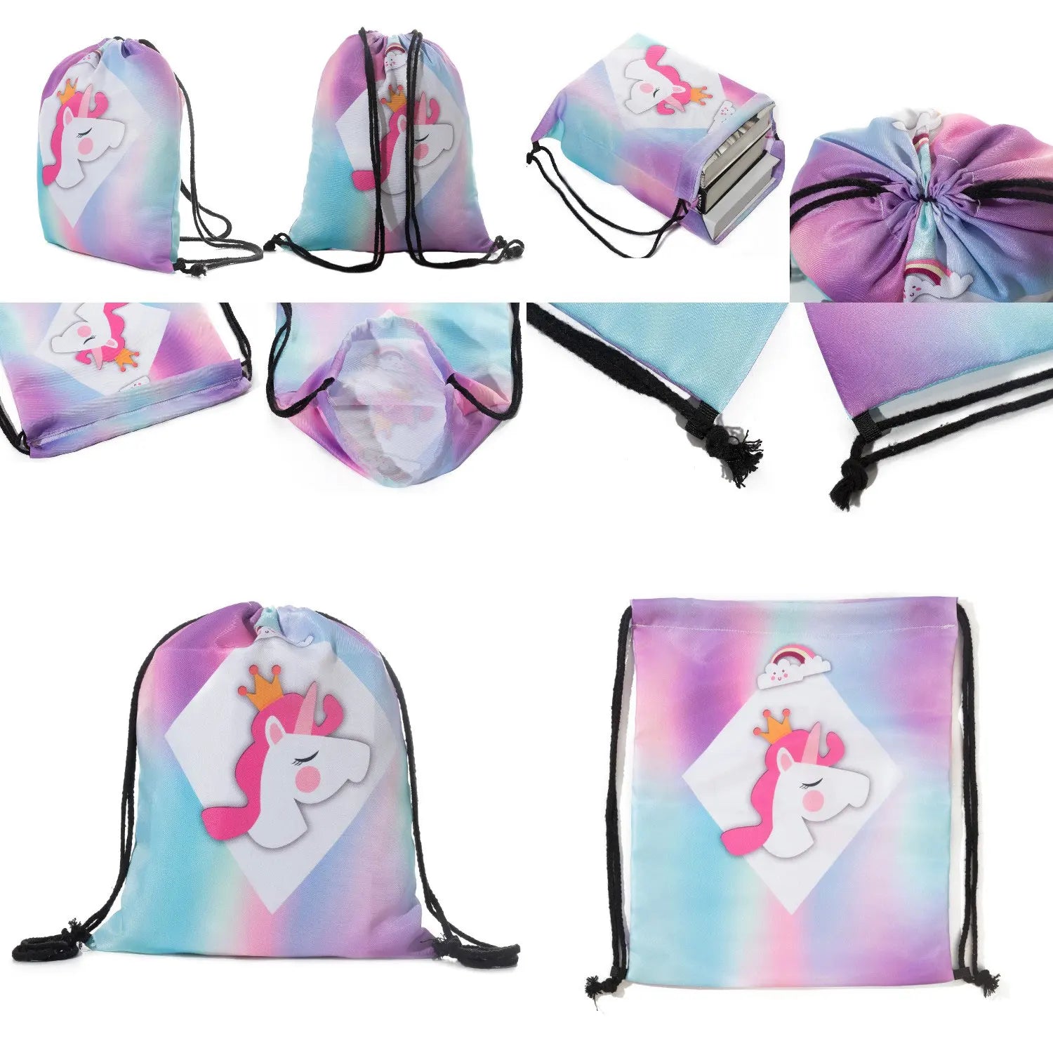 Girls Rhythmic Gymnastics Backpack Ballet Dancer Eco Shoe Bag