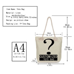 Mother & Baby Cartoon Print Handbag - Foldable Tote Bag