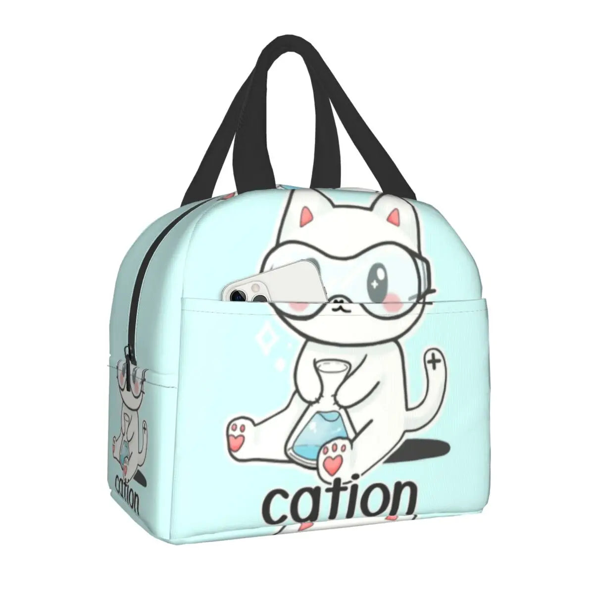 Cat Lunch Bag Thermal Cooler Insulated Lunch Box Kids School Children