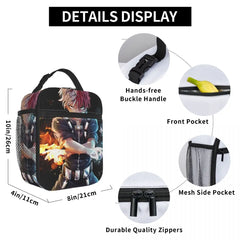 Todoroki BNHA Anime Lunch Bag Thermal Insulated Lunch Boxes for School
