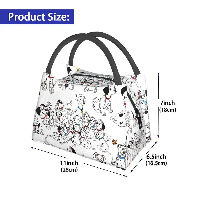 Dalmatians Dog Lunch Bag Insulated Lunch Boxes for Office Travel