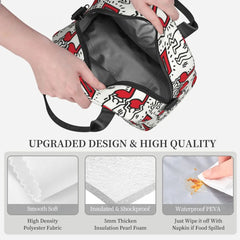 Keiths Haring Lunch Bag Insulated Thermal Cooler for Kids School