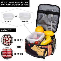 Mafalda And Flowers Insulated Lunch Bag for Kids School