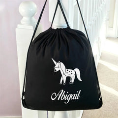 Personalized Kids Drawstring Swim Bag - Waterproof School Sports Supplies