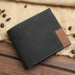 Engraved PU Leather Men's Bifold Wallet with Photo Inscription