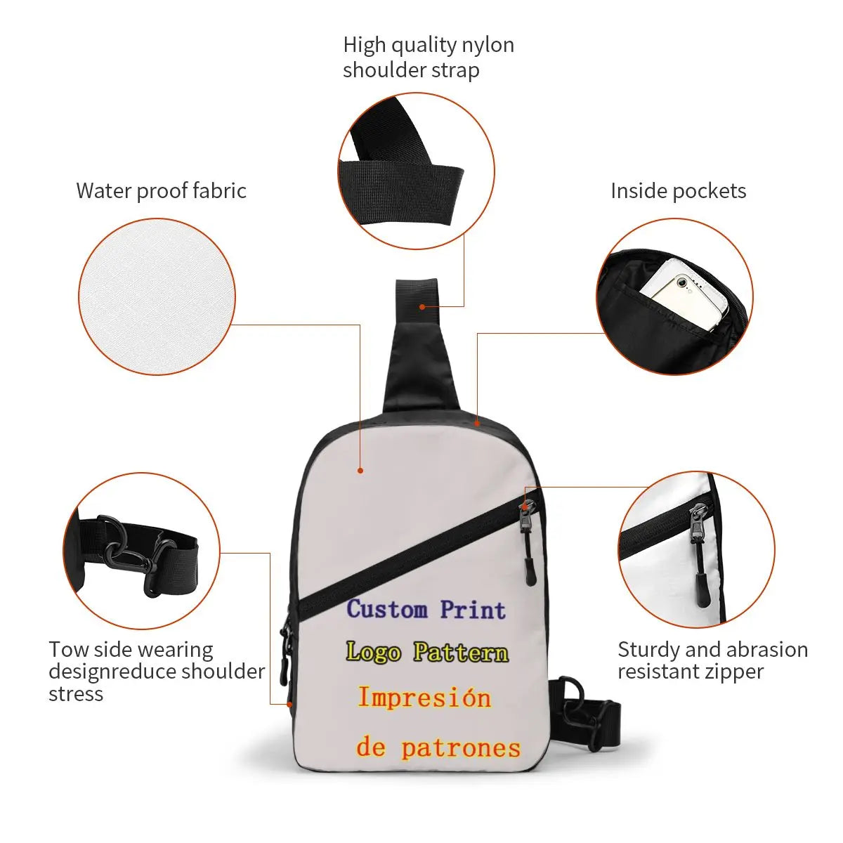 Foldable Chest Bag Women Wild Messenger Bag