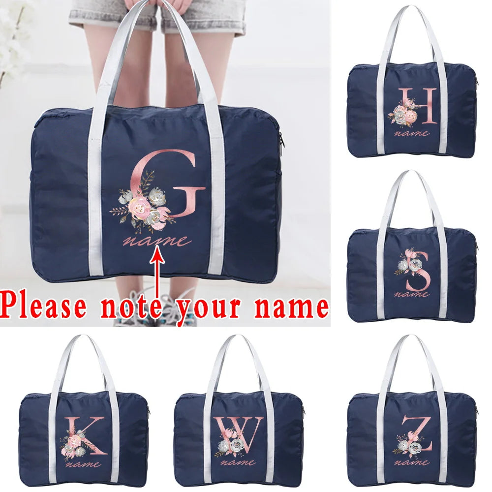 Personalized Travel Bag Women Handbags Multi-function Letter Fold Organizer
