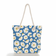 Floral Printed Women's Handbag Tote Bag Summer Travel Beach Eco Shopping Bag