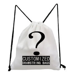 Harajuku Women Backpack Cartoon Cat Print Drawstring Pocket
