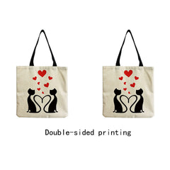 Cartoon Pet Handbags Cat Printed Tote Shoulder Bag