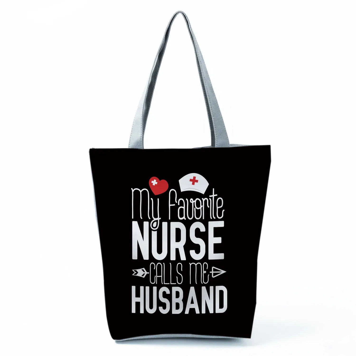 Cartoon Dentist Nurse Print Tote Handbag Shoulder Shopping Bag