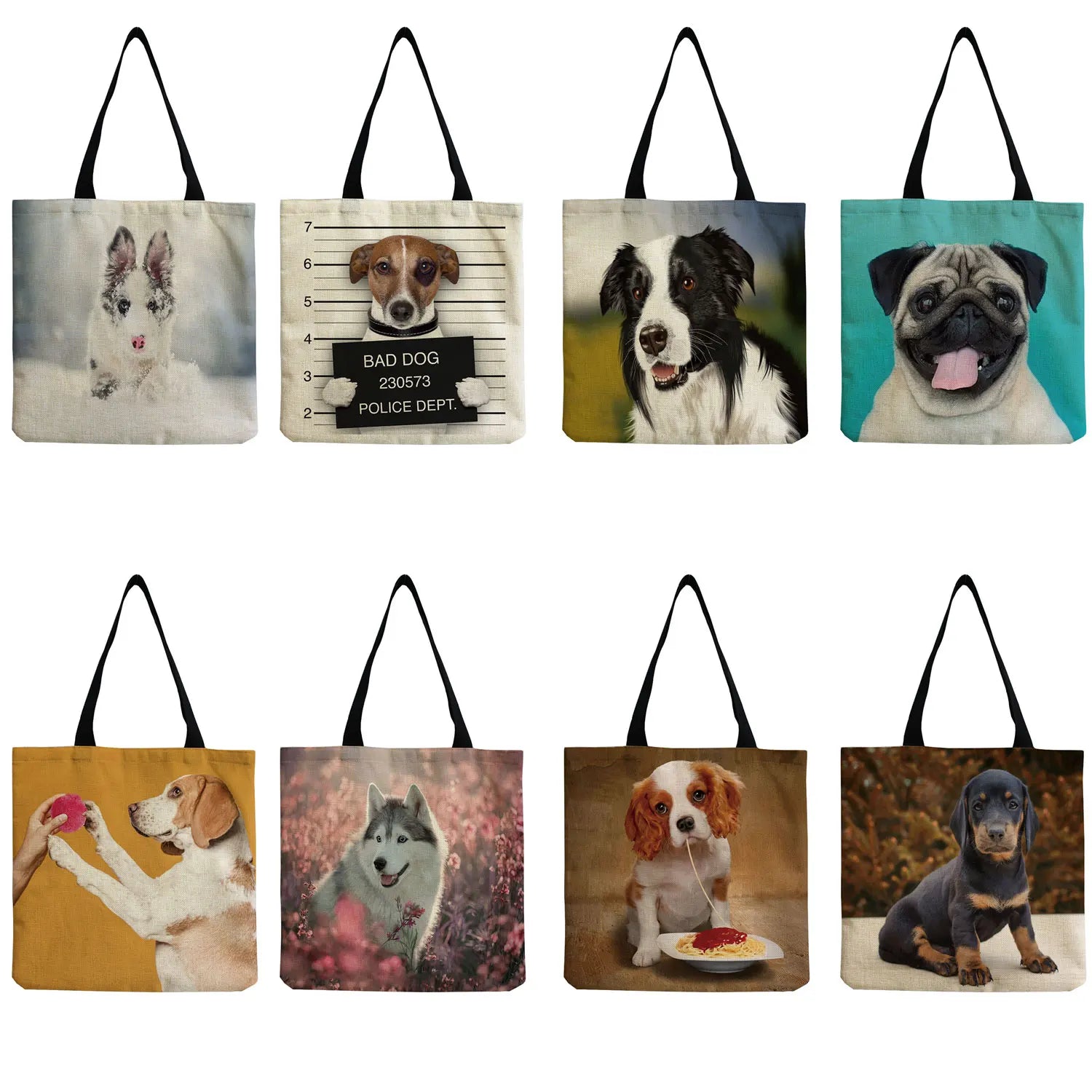 Animal Women Handbag Outdoor Dog Shopping Bag
